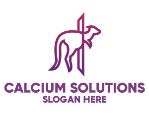 Modern Purple Kangaroo logo design