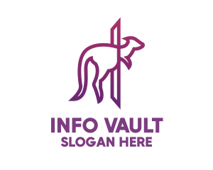 Modern Purple Kangaroo logo design