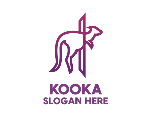 Modern Purple Kangaroo logo design