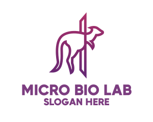 Modern Purple Kangaroo logo design