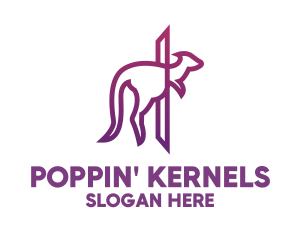 Modern Purple Kangaroo logo design