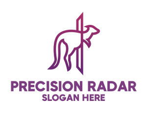 Modern Purple Kangaroo logo design