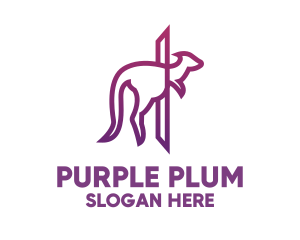 Purple - Modern Purple Kangaroo logo design