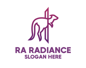 Modern Purple Kangaroo logo design