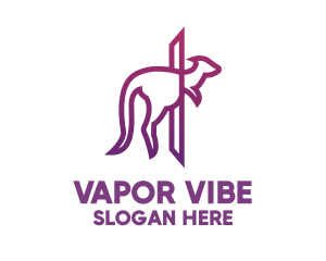 Modern Purple Kangaroo logo design