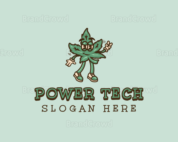 Organic Cannabis Weed Logo