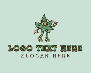 Weed Shop - Organic Cannabis Weed logo design