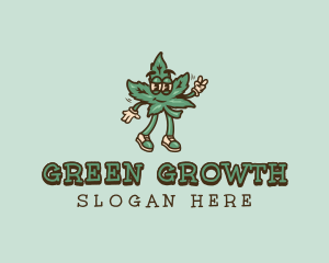 Organic Cannabis Weed logo design