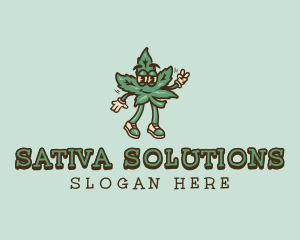 Organic Cannabis Weed logo design