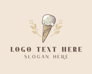 Ice Cream - Ice Cream Gelato Dessert logo design