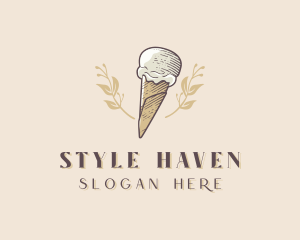 Ice Cream Gelato Dessert Logo