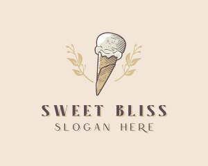 Ice Cream Gelato Dessert logo design