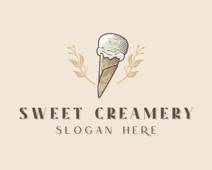 Ice Cream Gelato Dessert logo design