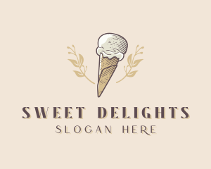 Ice Cream Gelato Dessert logo design