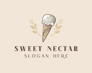 Ice Cream Gelato Dessert logo design