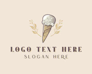Sweet - Ice Cream Gelato Dessert logo design