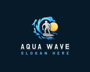 Wave Foil Surfing logo design