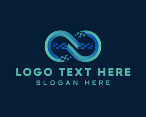 Cyber - Pixel Infinity Business logo design