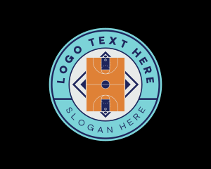 Court - Indoor Basketball Court logo design