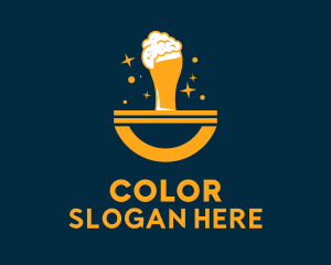 Gold Beer Sparkle  Logo