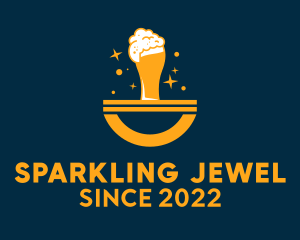 Gold Beer Sparkle  logo design