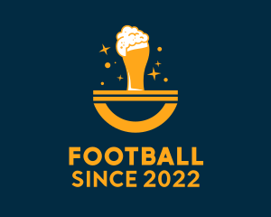 Alcohol - Gold Beer Sparkle logo design