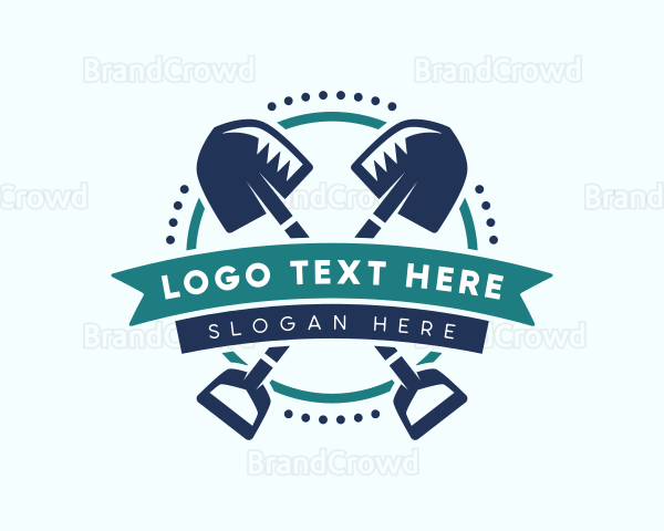 Shovel Landscaping Tool Logo