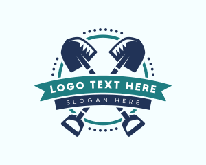 Shovel Landscaping Tool Logo