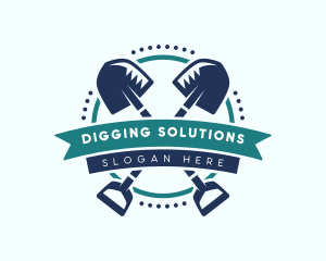 Shovel Landscaping Tool logo design