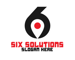 Six - Number 6 Locator App logo design