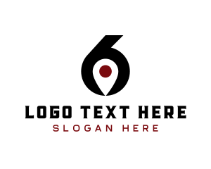 Number 6 Locator App logo design