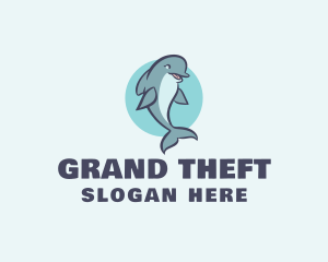 Aquatic Mammal Dolphin Logo