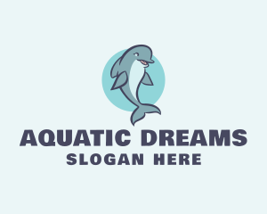 Aquatic Mammal Dolphin logo design