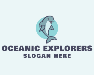 Marine Biology - Aquatic Mammal Dolphin logo design