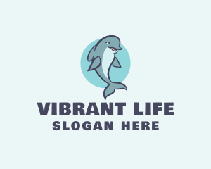 Aquatic Mammal Dolphin logo design