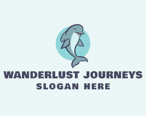 Marine Life - Aquatic Mammal Dolphin logo design