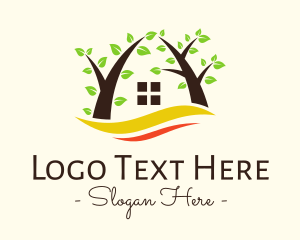 Organic - Wave Tree House logo design
