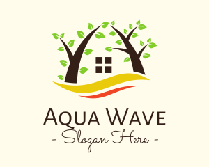 Wave Tree House logo design