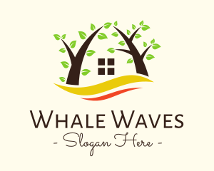 Wave Tree House logo design