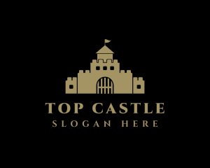 Fortress Castle Structure logo design