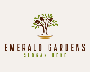 Garden Plant Shovel logo design