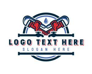 Tool - Plumber Pipe Wrench logo design