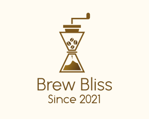 Brewed Coffee French Press logo design