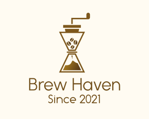 Brewed Coffee French Press logo design