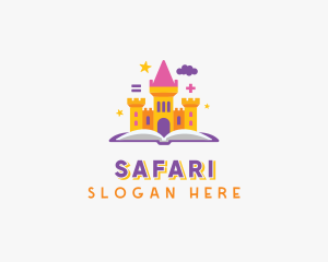 Kids - Educational Castle Book logo design