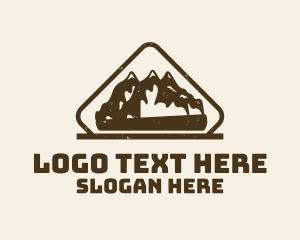 Summit - Vintage Hiking Mountain Badge logo design