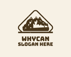 Vintage Hiking Mountain Badge Logo