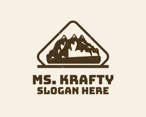 Camping - Vintage Hiking Mountain Badge logo design