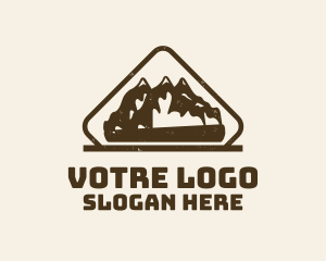 Trip - Vintage Hiking Mountain Badge logo design