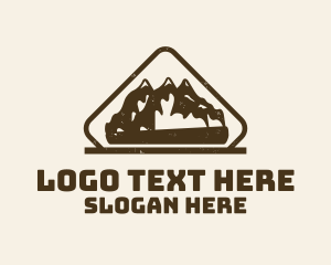 Mountain Top - Vintage Hiking Mountain Badge logo design